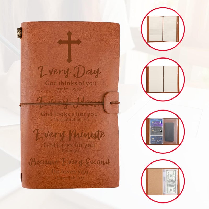 JOYKWE Christian Gifts for Women Men, Leather Journal Gift-Inspiration Religious Gifts Ideas, Religious Gifts Scripture Gifts for Women Men Friends Valentines Gifts Birthday Gifts for Mom Daughter Son - Image 5